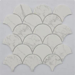 Arabescato Scale - glass tile